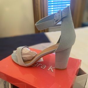 Allegra K baby blue heel sandal 8.5 NIB.